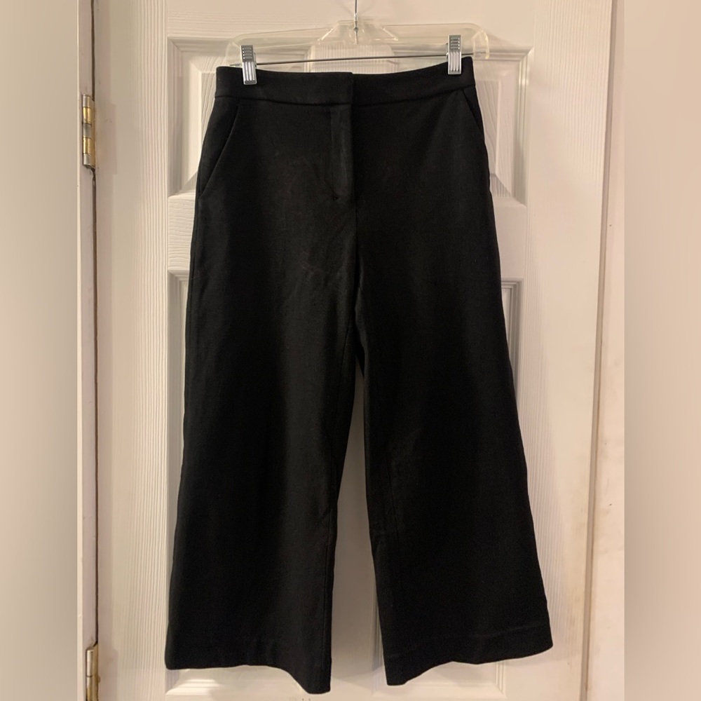 MM LAFLEUR WIDE LEG KNIT BLACK PANT